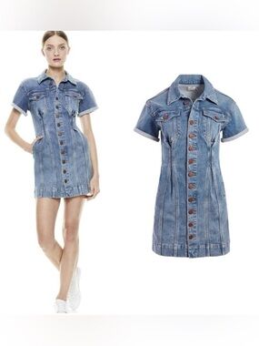 Alice + Olivia Denim Corsette Mini Dress size 2